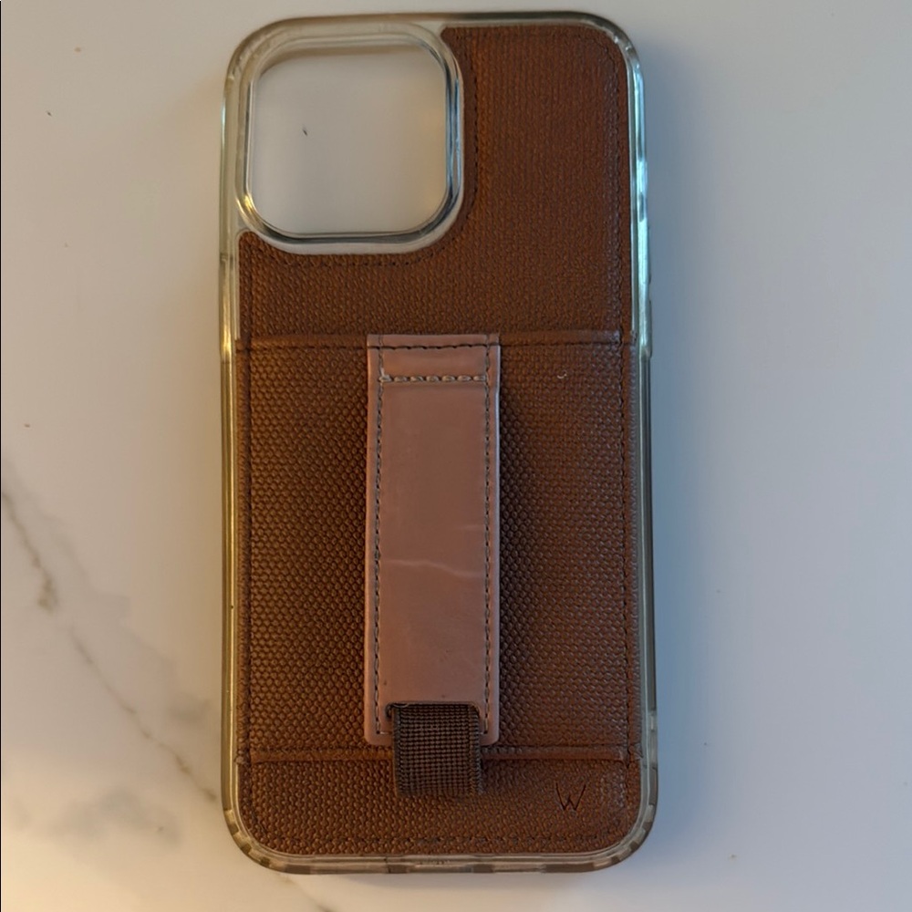 Walli Brown Leather Phone Case for IPhone 14 Pro Max